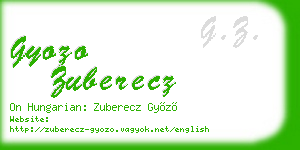 gyozo zuberecz business card