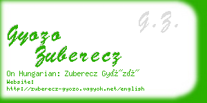 gyozo zuberecz business card
